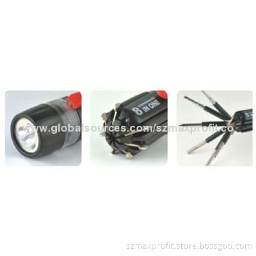 8-piece Tools of Multi-screwdriver, 15*4.8*4.8cm Size, ABS Switch